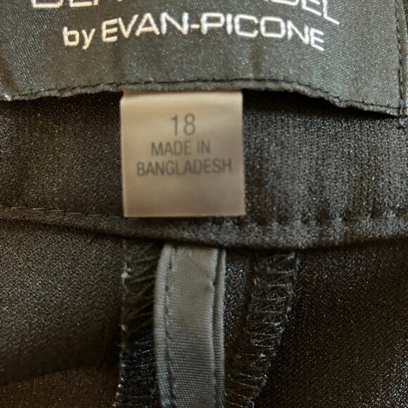 Black Label by Evan-Picone Straight-Leg Black Trouser 18 - Picture 6 of 7